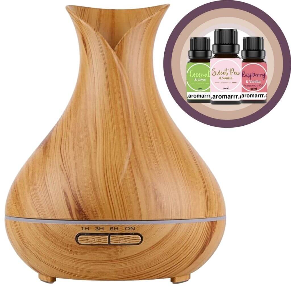 400ml Light Tulip Diffuser & 3 Fragrance Oils in NZ