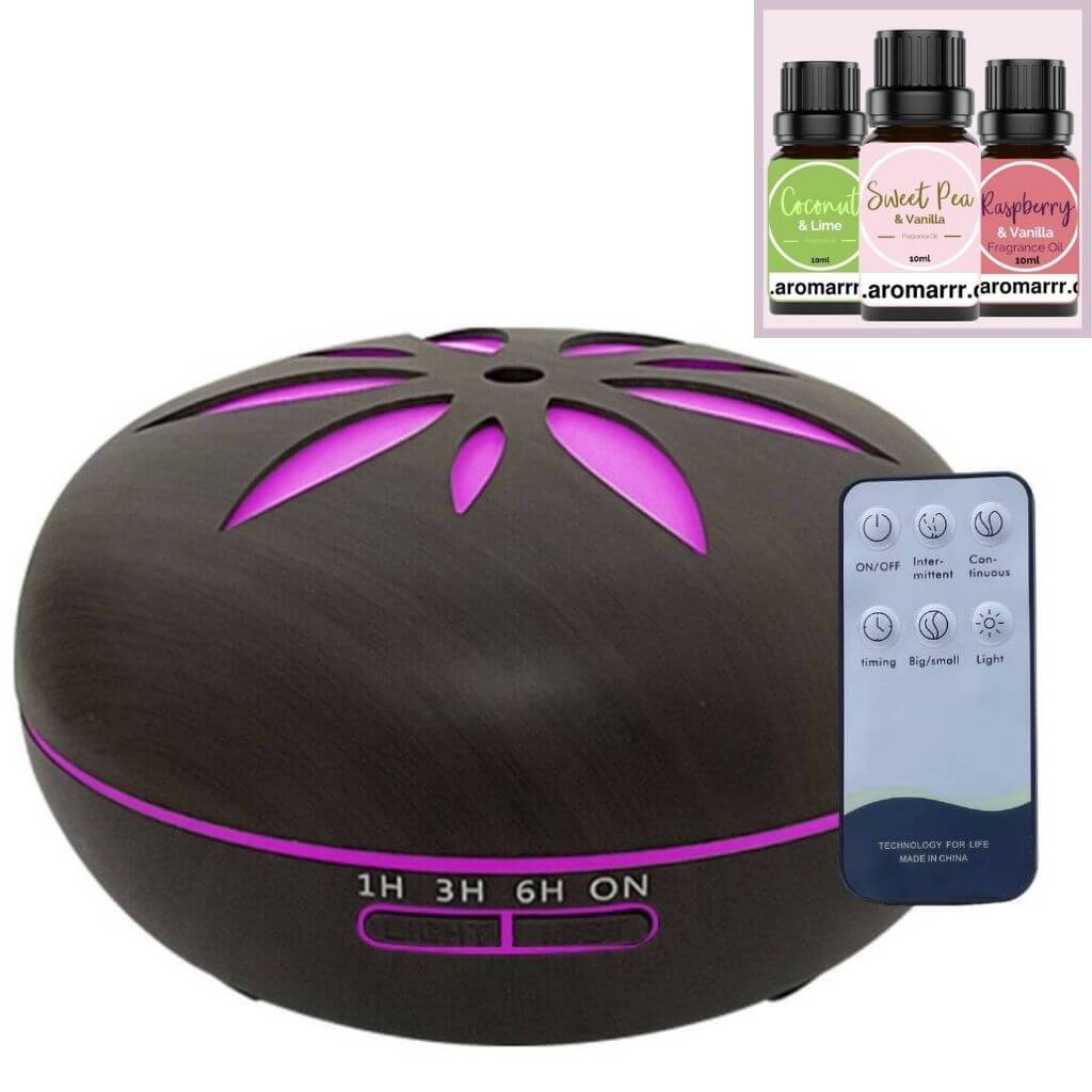 550ml Dark Diffuser & 3 Fragrance Oils