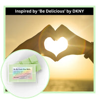 Thumbnail for Be My Crush wax melts inspired by 'Be Delicious' by DKNY with a heart-shaped hand gesture in the background.