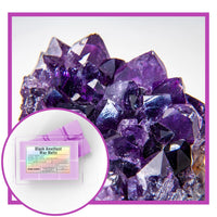 Thumbnail for Amethyst crystal cluster with a box of Black Amethyst Wax Melts on a white background
