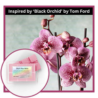 Thumbnail for Pink orchid with a close-up of Charli wax melts packaging, inspired by 'Black Orchid' by Tom Ford.