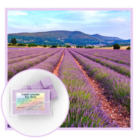 Thumbnail for French Lavender Wax Melts packaging with a scenic lavender field background