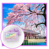 Thumbnail for Japanese Cherry Blossom wax melts with cherry blossom tree and traditional building in the background