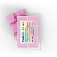 Thumbnail for Pack of 'Miss Feminine Wax Melts' by seven scents on a white background