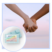 Thumbnail for Two hands holding each other with a close-up of Sensual Wax Melts packaging.