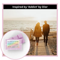 Thumbnail for Sweet Obsession wax melts inspired by 'Addict' by Dior with a couple walking on a beach.