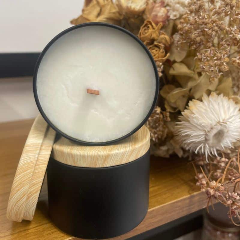 Coconut Wax Candle - 120ml Black Tin