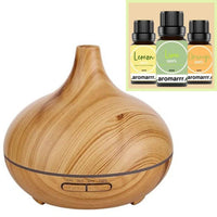 Thumbnail for 300ml light essential oil diffuser and 3 pack of citrus oils