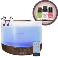 Thumbnail for 500ml Dark Bluetooth Diffuser with 3 Fragrance Oils in NZ