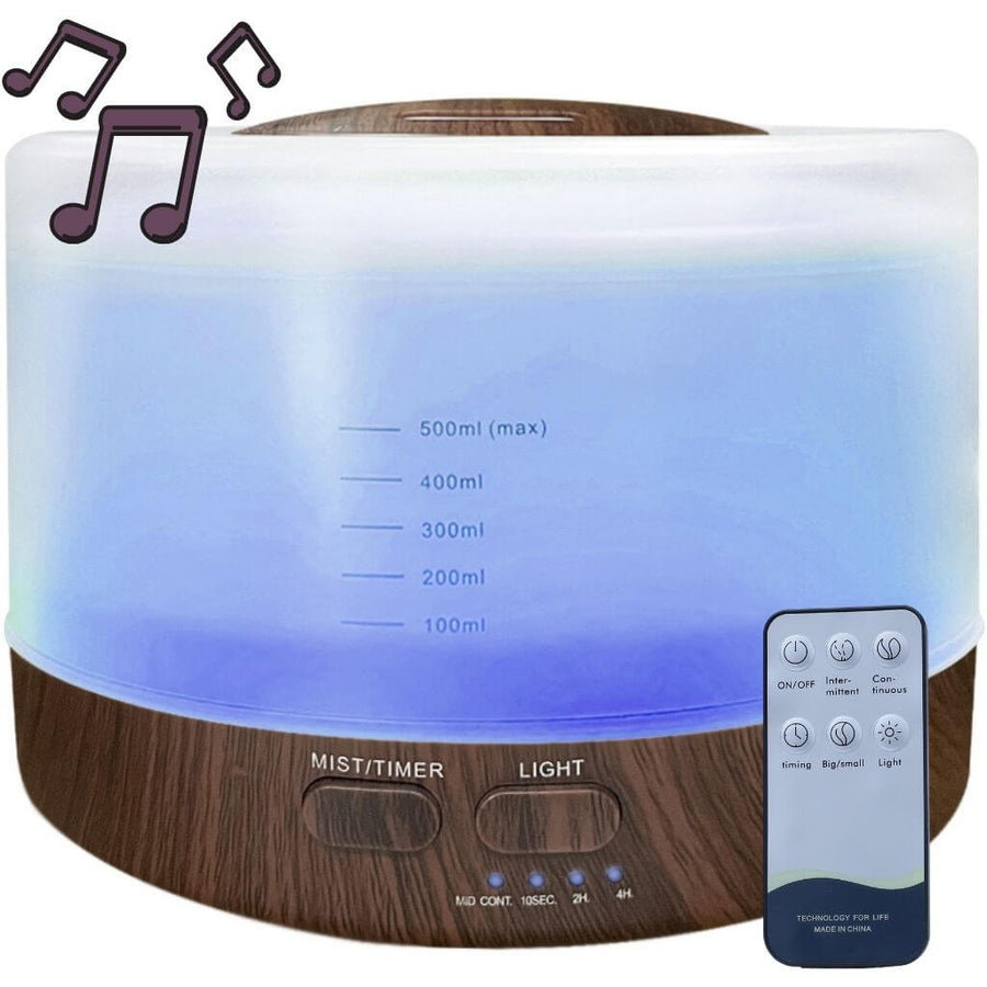 500ml Bluetooth Oil Diffuser NZ with Remote [Dark]