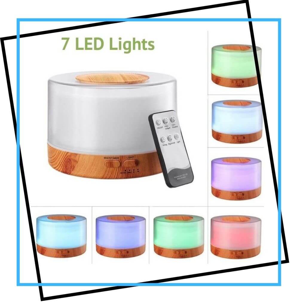 500ml essential oil diffuser LED light colours