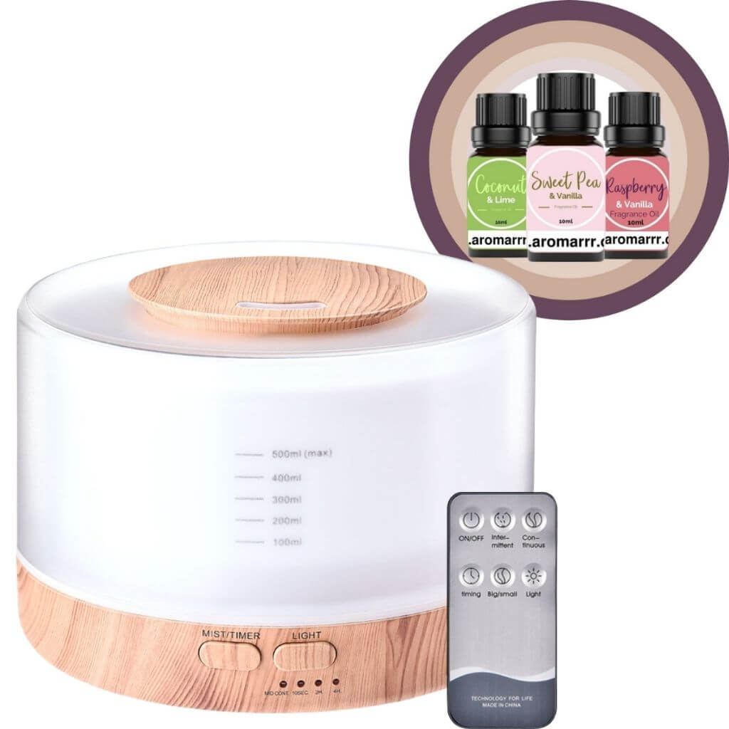 500ml Oil Diffuser and 3 Fragrance Oils in NZ
