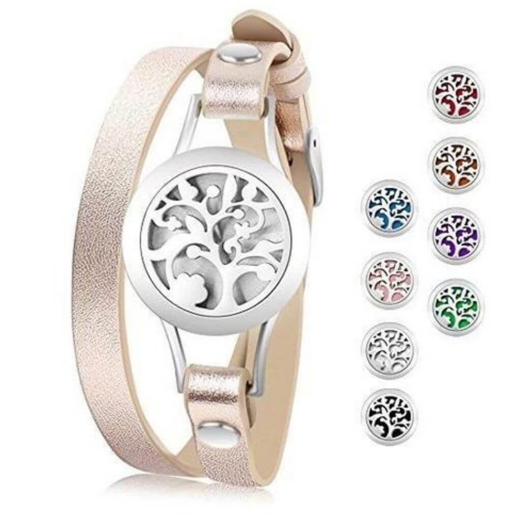 Leather Aromatherapy Bracelet Tree of Life Aromarrr NZ